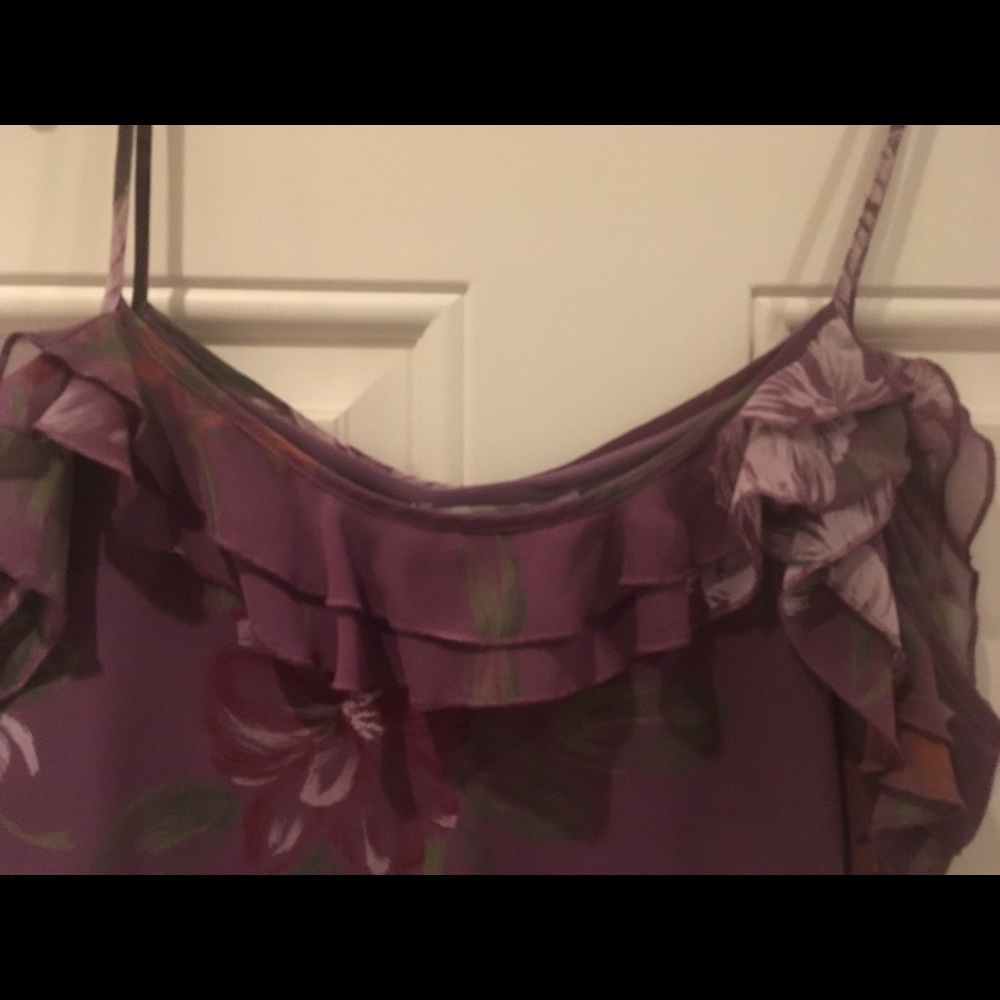 Purple Floral Maxi Dress - Picture 5 of 7